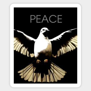 Peace Against Hate: Call for a Peaceful Resolution on a dark (Knocked Out) background Sticker